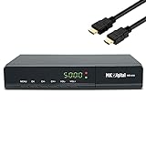 MK Digital HD 610 HDTV Receiver Satellit DVB S2 HD Receiver für SAT Digitaler Satelliten SAT Receiver (DVB-S/S2, HDMI, SCART, USB 2.0, Full HD 1080p) (Vorprogrammiert für Astra Hotbird und Türksat)