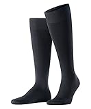 FALKE Herren Kniestrümpfe Energizing Cotton, Baumwolle, 1 Paar, Blau (Dark Navy 6370), 43-44 (UK 8.5-9.5 Ι US 9.5-10.5)