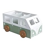 Bilderbuch-Aufbewahrungsregale Für Kinder, Kleine Bücherregale, Baby-Tischboden, Bewegliches Desktop-Bücherregal Mit Rädern (Color : Green, Size : 50 * 24 * 23cm)