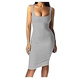 GANBADIE Women's Sexy Spaghetti Strap Bodycon Basic Ruched Club Mini Party Dress Lady Strench Club D