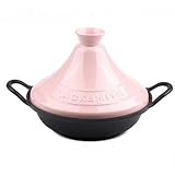 Moroccan Pot Enameled Cast Iron Casserole Non Stick Stew Pot with Lid Binaural Slow Cooker Micro Pressure Cooker C (Color : B) C