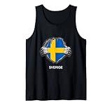 Schwedische Flagge Herz Seele Schweden Fußball Fan Trikot Tank Top