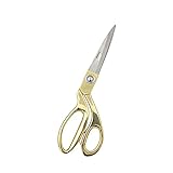 Nähschere - Edelstahl Schneiderei Stoffschere Professionelle Schneiderschere Vintage Nähschere zum Schneiden von Leder, Kleidung, Jeans (Gold)(8.5'')