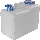 normani Wasserkanister Wassertank Trinkwasserbehälter Camping-Kanister mit Hahn und Deckel 10 Liter bis 23 Liter - HD-PE lebensmittelecht, geschmacks- und geruchsneutral Farbe 15L