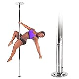 X-Pole XPert 45 mm Chrom Spinning Pole Dance Stange - Die Tanzstange der Profis - Inklusive PoleSports Mik