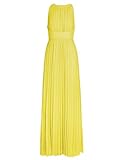 APART, Elegantes Abendkleid aus plissiertem Chiffon, mit breitem Taillenband, gelb, 42