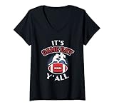 Damen Es ist Gameday Y'all Football Game Day Unterstützer des College-Teams T-Shirt mit V