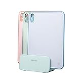 Fengshop Schneidebrett Küche Schneidebrett Set von 3, Reishülsenfaser- und Silikon-Hackbretter mit Saftnuten und Hangloch 9.84 * 14.17inches Generisch Schneideb