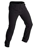 Wespornow Herren Schnelltrocknende Wanderhose Trekkinghose Outdoorhose, Leichte Dehnbare Camping Reisekletterhose mit 5 Taschen(Tiefschwarz, L)