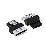GINTOOYUN SATA-auf-E-SATA-Adapter, SATA-Stecker auf E-SATA-Buchse, Adapter mit Eisenschnalle für Computer-Motherboards, mobile Festplattenboxen, ESATA-Kabel usw
