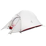 Naturehike Cloud-Up 1 Ultraleichtes Rucksackzelt für 1 Person mit Fußabdruck – 20D Silikon beschichteter Rucksack Camping Kuppelzelte 3 Jahreszeiten Allwetter Leichtes Z