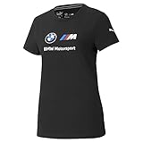PUMA Damen BMW MMS Essentials Logo Tee T-Shirt, Black, X-Larg