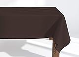Market-Alley Tischdecke Tischwäsche Pflegeleicht Tischtuch Tischdekoration Tafeltuch Uni einfarbig rechteckig (112 Braun ; 80cm x 80cm)