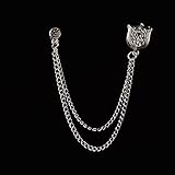 Nsdfrtm Mode Vogel Brosche Sterne Kristall Quaste Kette Revers Pin Anzug Hemd Mode Kleidung Broschen for Frauen Männer Zubehör (Color : 8, Size : 1pcs)