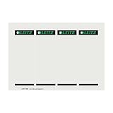 Leitz PC-beschriftbare Ordnerrücken Etiketten für Qualitäts-Ordner 180°, 100 Stück aus Karton, Kurzes und breites Format, 56 x 190 mm, grau, 16800085