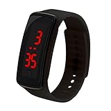 Bluelanss Kinder Uhr, Armbanduhr für Kinder Jungen und Mädchen, Digitaluhr, LED Sportuhr, Digitale Kinderuhr, Teaching Handgelenk Uhren mit Silikon Armband, Kids Watch Schw