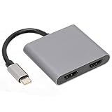 Weikeya USBC-Dockingstation, 5-Gbit/s-Übertragung Dockingstation Dual-Monitor 4K-Auflösung für für Laptop