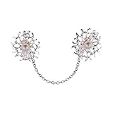 VALICLUD Legierung perlen frauen pullover clip strickjacke link schnalle kragen clip pullover verbindung brosche (silber)
