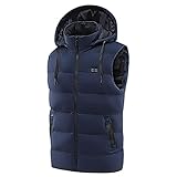 Beheizbare Weste, Elektrische Beheizte Weste für Damen, Beheizbare Jacke Wärmeweste mit Akku, 3 Einstellbar Temperatur für Winterweste Outdoor-Schw