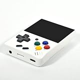 SPRING2014 Miyoo Tragbare Handheld Spielkonsole, 3,8 Zoll Mini Video Retro 64G Spielmaschine mit 7000+Spiele, wiederaufladbare Batterie, tragbarer Game Player für Kinder und Erwachsene-weiß