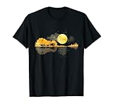 Gitarre Natur Mond Retro Style Gitarrist Geschenk T-S