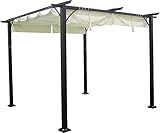 Primaster Raffpavillon 300 x 300 cm Kairo Beige Pavillon Gartenp