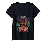 Damen Feuerzangenbowlen Crew Ugly Christmas Sweater Weihnachten T-Shirt mit V