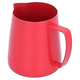Deror Milchschaumkanne 400ml Milchschaumkanne 304 Edelstahl Kaffee Latte Art Tasse Becher Versorgung R