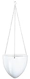 Scheurich Skyhanger, Pflanzgefäß aus Kunststoff, Bright White, 20 cm Durchmesser, 17,5 cm hoch, 2,6 l V