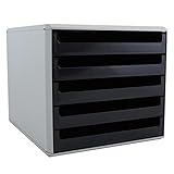 Metzger + Mendle Gehäuse: hellgrau, Schübe: nero (schwarz), Recycling, Blauer Engel, Nero (Schwarz)