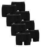 PUMA Herren BASIC Boxer Boxershort Unterhose 8er Pack in vielen Farben (black, S)