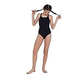 Speedo Essential Endurance+ Medalist Badeanzug Mädchen, Badeanzug Kinder, Schwarz, Größe 164
