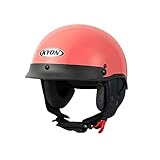 LIONCIANO Motorradhelm DOT/ECE Zertifiziert Jethelm Jet-Helm Roller-Helm Scooter-Helm Moped Mofa-Helm Chopper Retro Vespa Vintage Jethelme Rollerhelm Sturzhelm(Rosa, L=59-60cm)