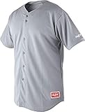 Rawlings Herren Premium Full Button RJ140 Jersey Blau Grau 40