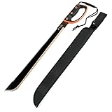 Swords and more Jungle Master Machete – Sägerücken-Klinge, echt scharfe Machete aus Edelstahl mit No-Slip Griff & Scheide 71cm, Machete als Gartenmesser, Buschmesser & Survival-M