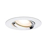 Paulmann 93663 Nova LED Einbauleuchte rund schwenkbar max. 35W Deckenspot Weiß/Chrom ohne Leuchtmittel Einbaurahmen GU10 oder GU5,3