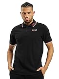 Lonsdale Herren kurzarm Polohemd Lion Lion schwarz (black / dark red / white) X-Larg