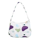 haiqingqin Unterarmtaschen für Damen, Retro-Muster-Tasche für Frauen, Schultertasche, französische Tasche, weiche Schultertasche, Clutch, Geldbörse für Damen, Stil Zwei,