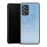 DeinDesign Premium Silikon Hülle kompatibel mit Samsung Galaxy A52s 5G Handyhülle schwarz Case TSV 1860 München Offizielles Lizenzprodukt Log