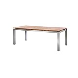 Diamond Garden Levanto Ausziehtisch, Edelstahl/Recycled Teak, 200/260x100