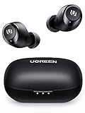 UGREEN HiTune Bluetooth Kopfhörer In Ear, Kopfhörer kabellos mit CVC 8.0 Geräuschunterdrückung Bluetooth 5.0 Tiefer Bass 27 Std. Spielzeit, Earbuds mit aptX HiFi Stereoklang für Anruf & Musik, Schw