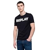 Replay Herren M3594 .000.2660 T-Shirt, Schwarz (098 Black), M