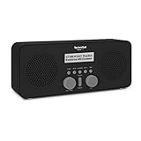 TechniSat VIOLA 2 S - tragbares DAB Radio (DAB+, UKW, Wecker, Stereo Lautsprecher, Kopfhöreranschluss, Aux-In, zweizeiliges Display, Tastensteuerung, 4 Watt RMS) schw