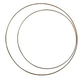 QincLing 2 Stück Floral Hoops, Metallring Ringe Kranz Makramee Ringe Gold Beschichtet für Basteln, Traumfänger Ring, Makramee Ring, Floristik Neues Jahr Party Dekoration (6 Zoll und 7,5 Zoll)