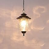 Chents Metallwandleuchte IP54 wasserdichte Outdoor Aluminium Deckenpendelleuchte Vintage Industrie Einstellbare Aufhängung Hängeleuchte Dekoration Terrasse Garten Gemeinschaftskorridor E27 L