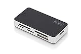 DIGITUS USB 3.0 Card Reader, All-in-One Kartenlesegerät für MS, SD, SDHC, MiniSD, M2, CF, MD, SDXC Speicher Karten, Schw