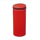 XJJZS Mülleimer-Intelligente Induktion Mülleimer Home Wohnzimmer Schlafzimmer Badezimmer Kunststoff mit Deckel Automatische Europäische Kreative Mülleimer (Color : Red, Size : 50L)