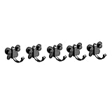 YIXIN2013SHOP Garderobenhaken 5 Packung Badezimmerhandtuch Haken Mantel Hut Haken Kleider Kleidertür Kreative Schmetterling Haken Wandbehanghaken (schwarz) Hakenleiste Kleiderhak