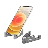 Handy-Ständer, faltbarer V-Handyhalter für Schreibtisch, Handy-Dock, Aluminium-Handyhalterung, kompatibel mit iPad, iPhone, Samsung, Android-Smartphone, horizontaler Ständer, g