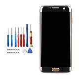 Vvsialeek Ersatz AMOLED Display Kompatibel Für Samsung Galaxy S7 Edge SM-G935F SM-G935FD SM-G935K SM-G935L LCD Touch Screen Gold Rahmen with Toolk